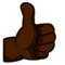 Thumbs Up - Black emoji on Emojidex